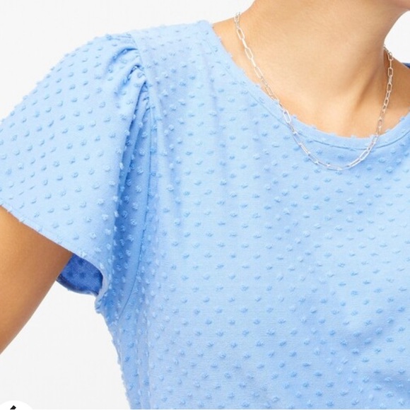 J Crew blue flutter sleeve top - Picture 11 of 12